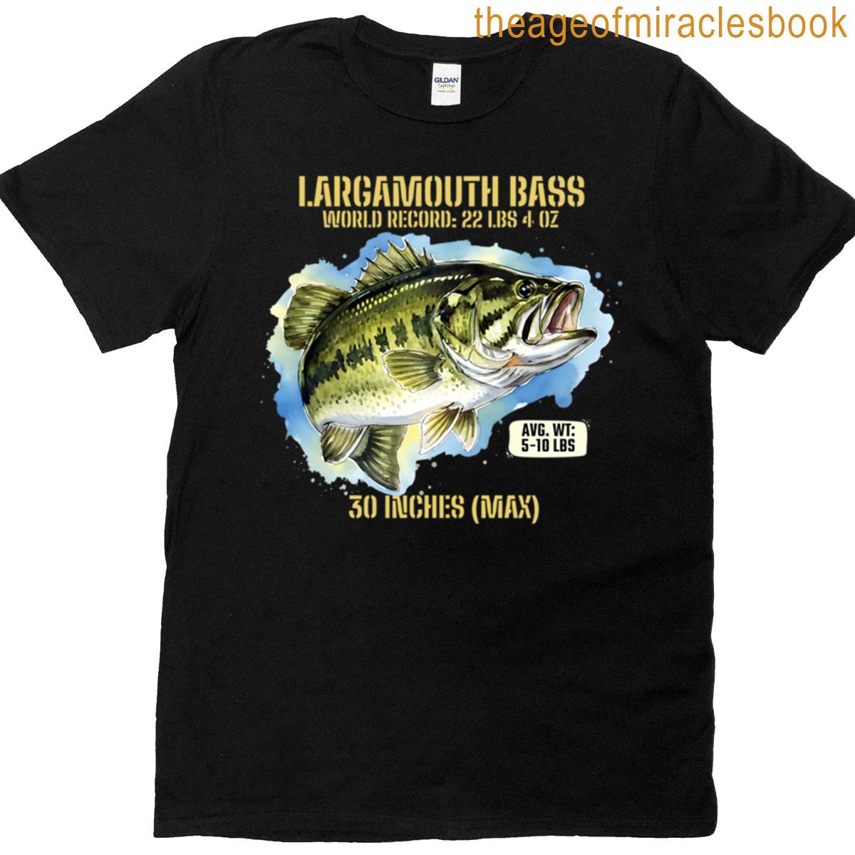 Educational Largemouth Bass Overview With Bright Visual Style T-shirt