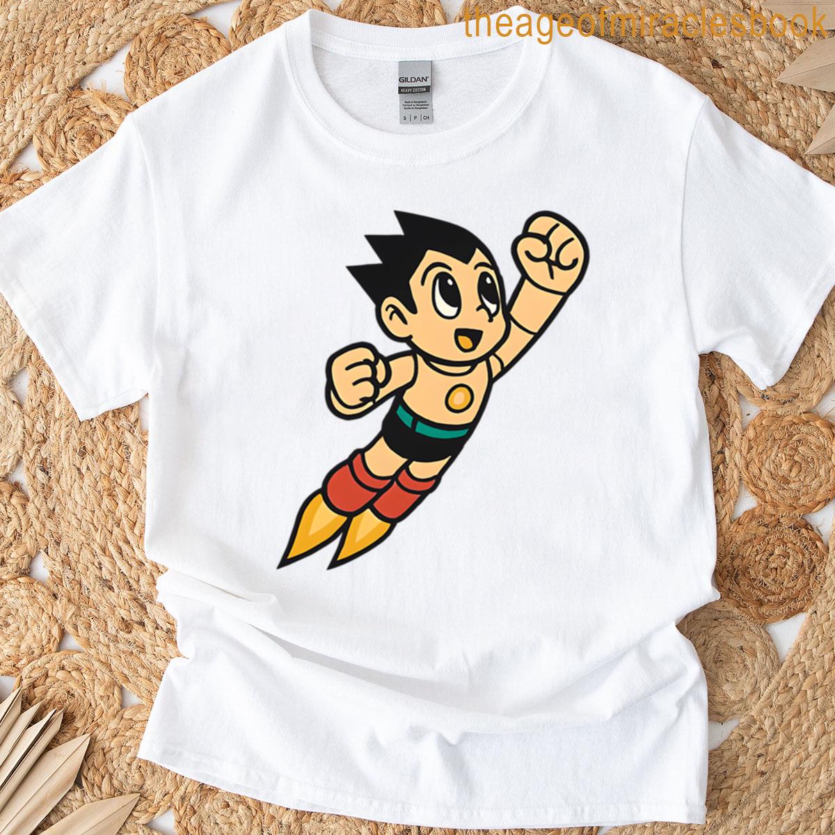 Flying Retro Robot Boy T-shirt