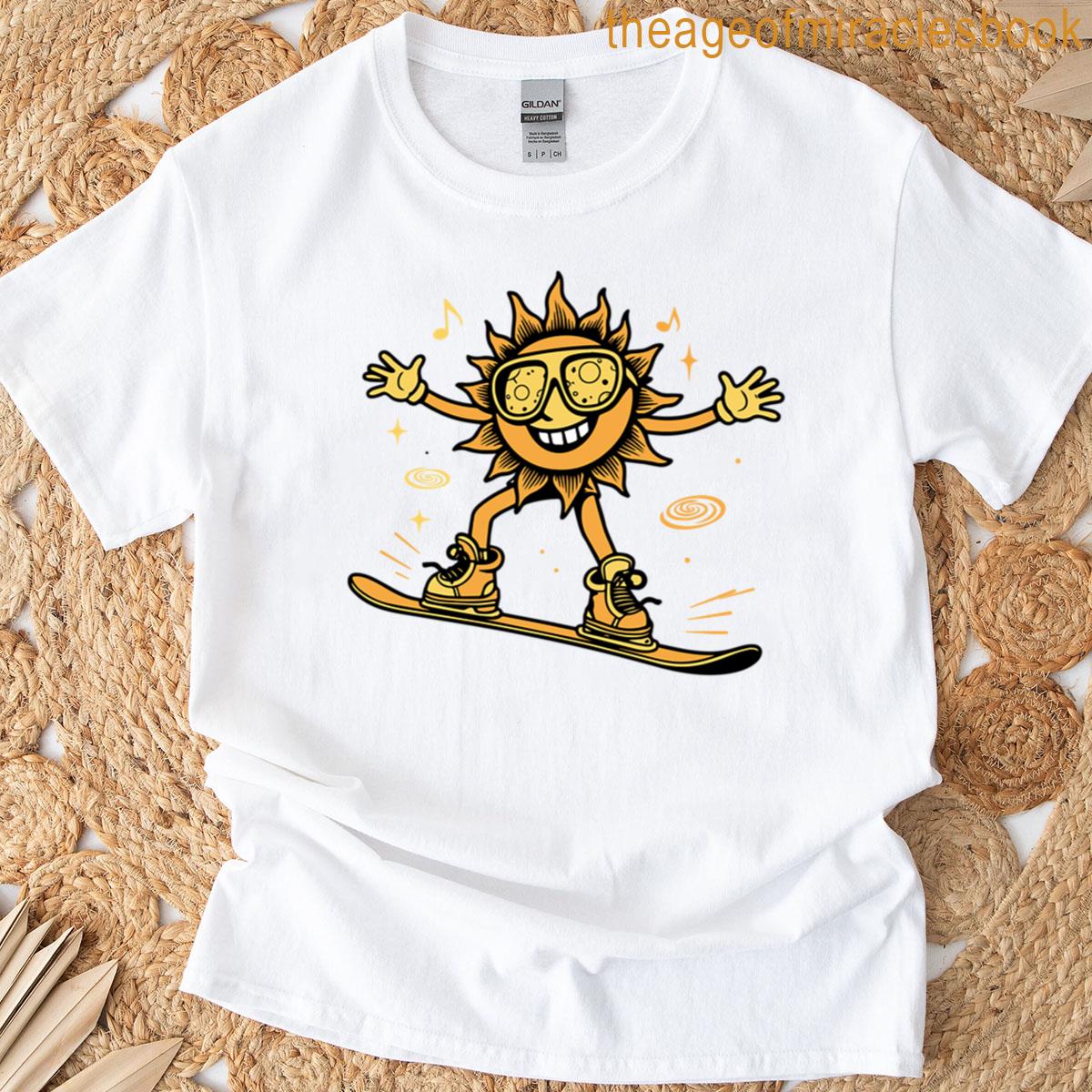 Funny Sun Snowboarding T-shirt