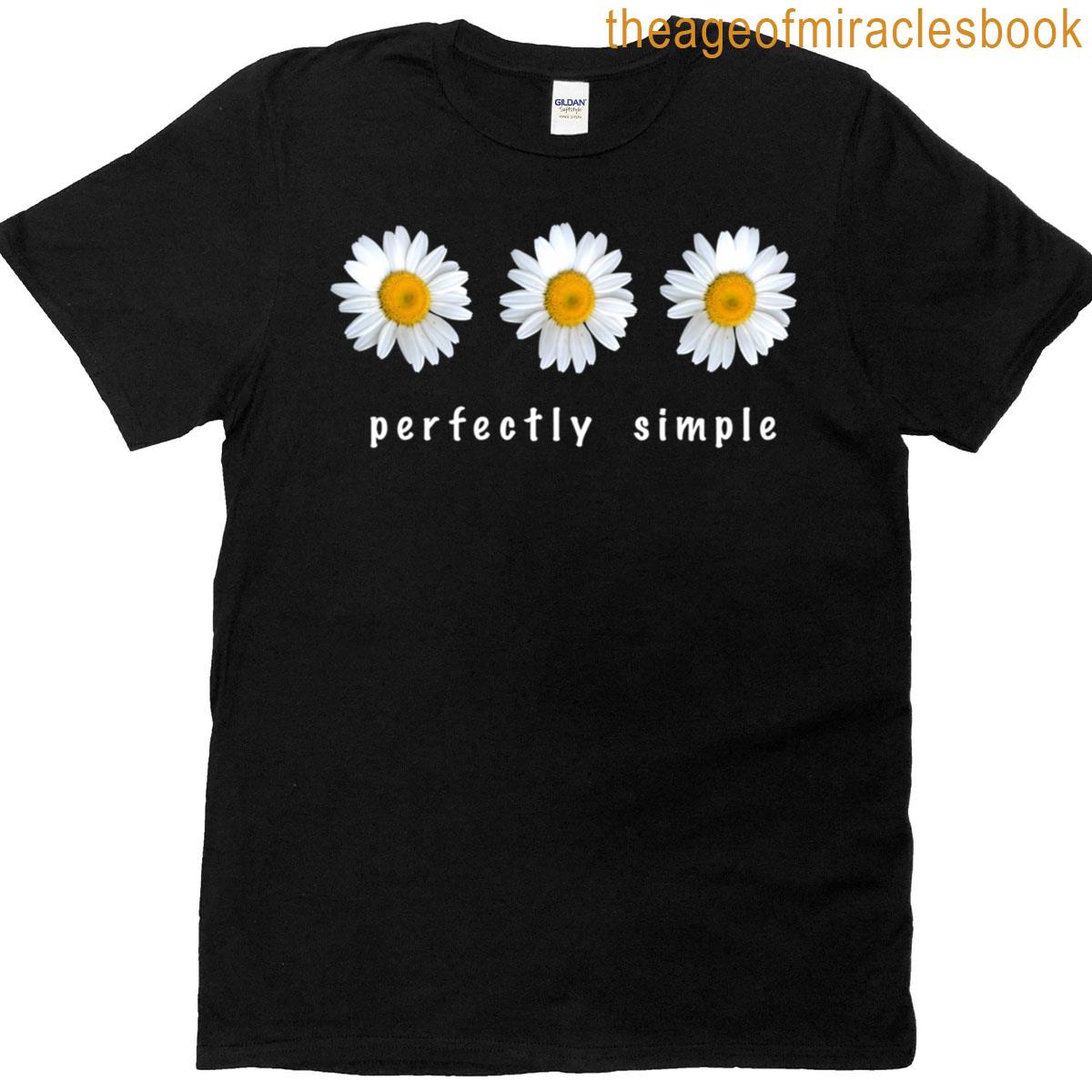 Perfectly Simple Three White Daisy Flowers T-shirt