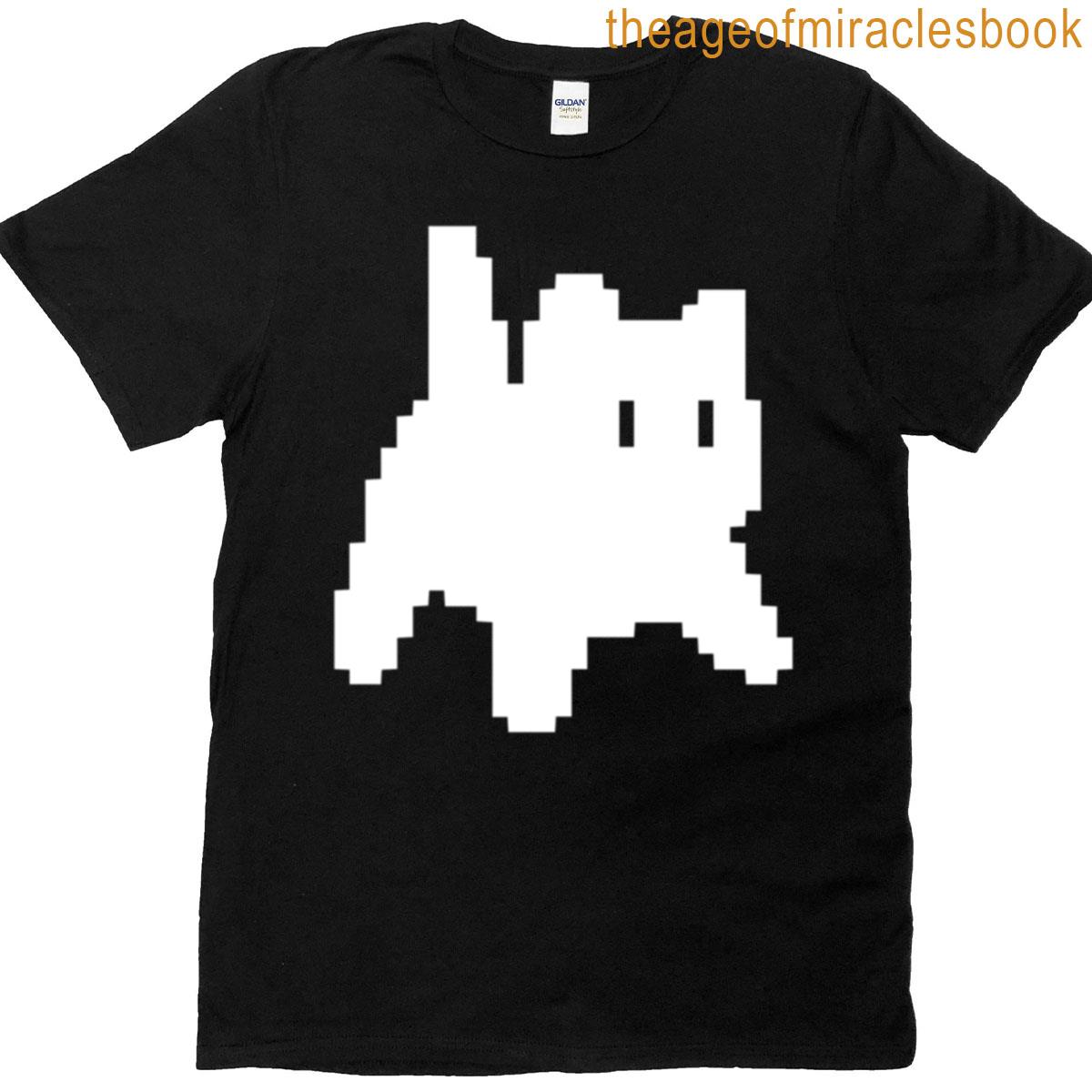 Pixel Cat Minimal Retro Cat Aesthetic T-shirt