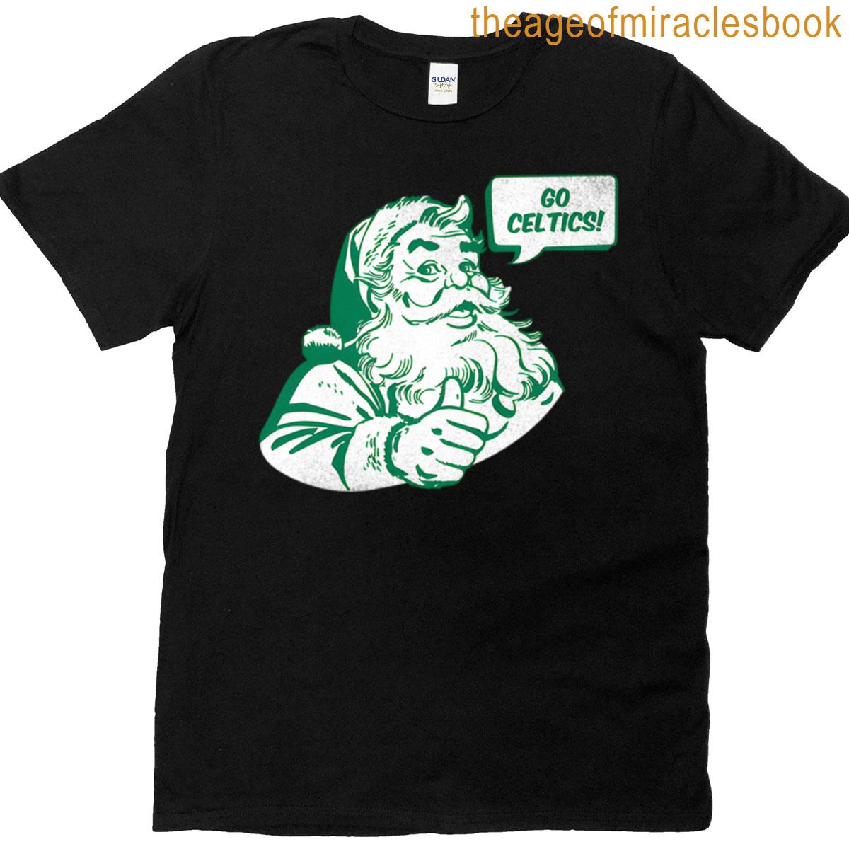 Retro Santa Claus Go Celtics T-shirt