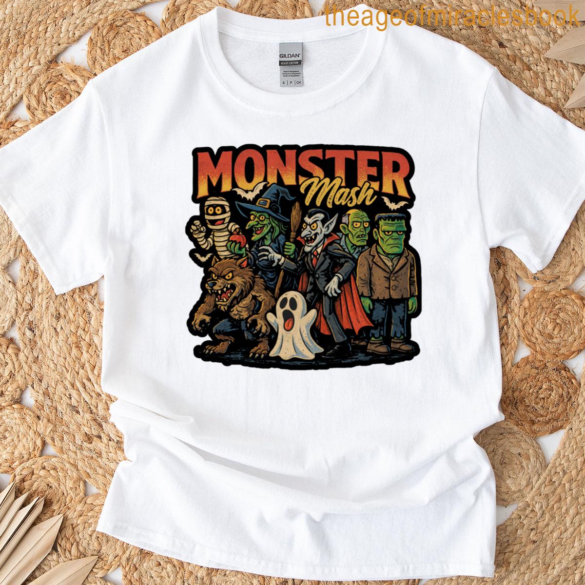 Retro Scary Monster Mash-inspired T-shirt