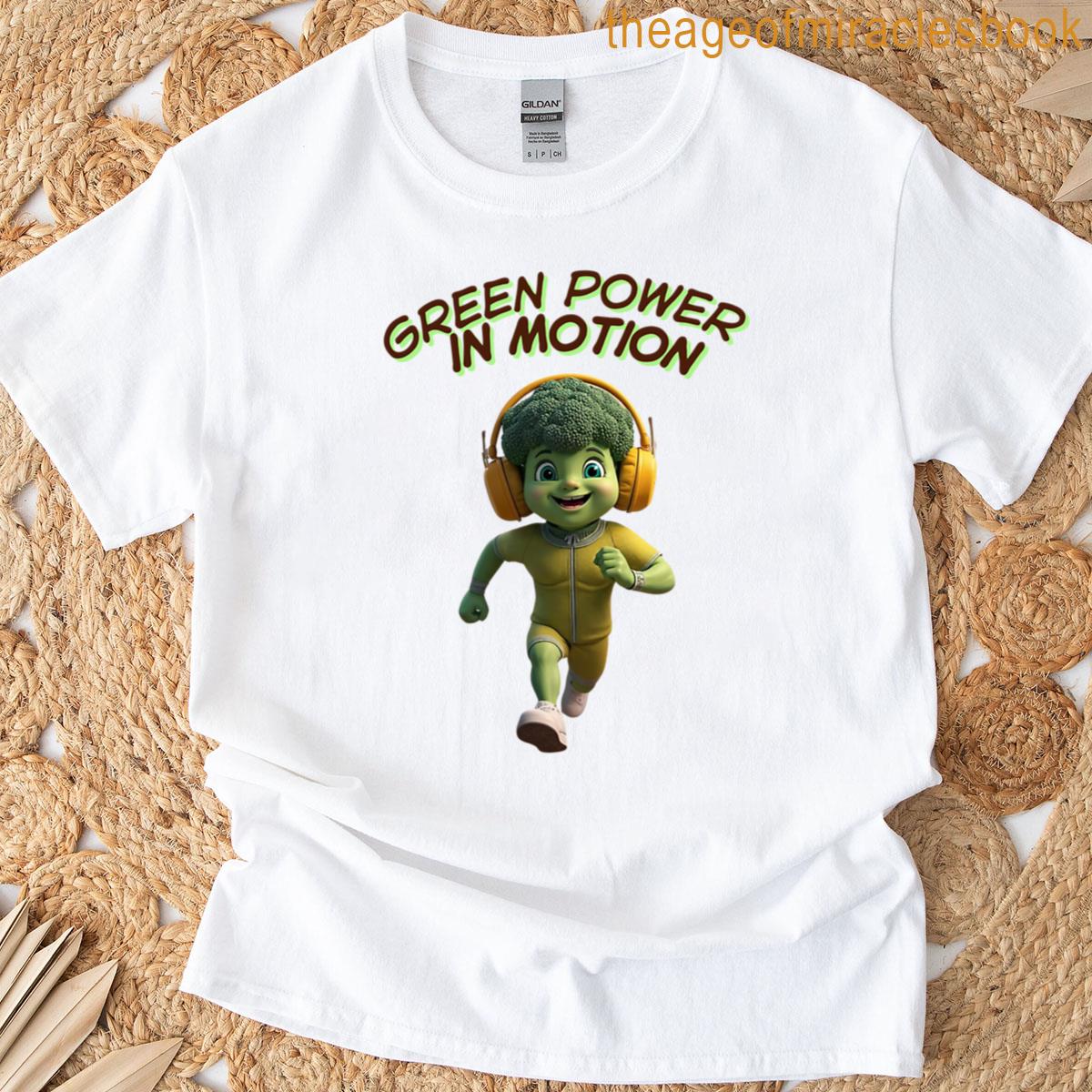Running Broccoli Green Power In Motion T-shirt