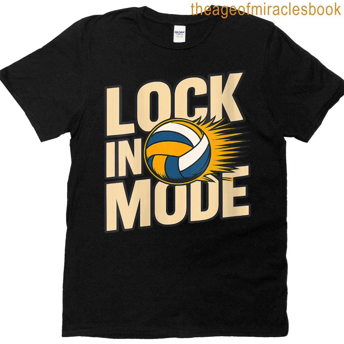 Womens Lock In Mode Volleyball T-shirt