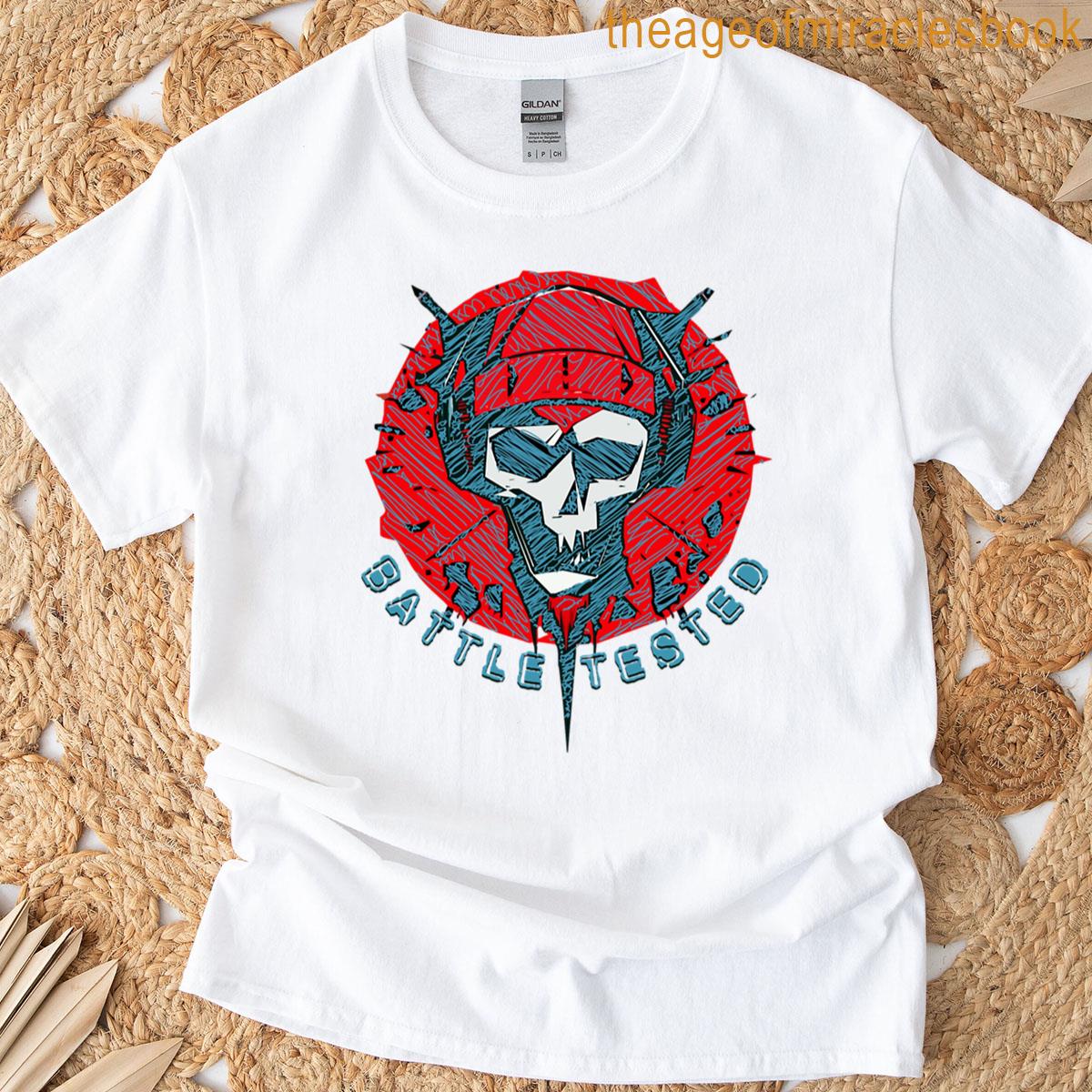 Battle Tested Punk Skull Combat Inspired T-shirt