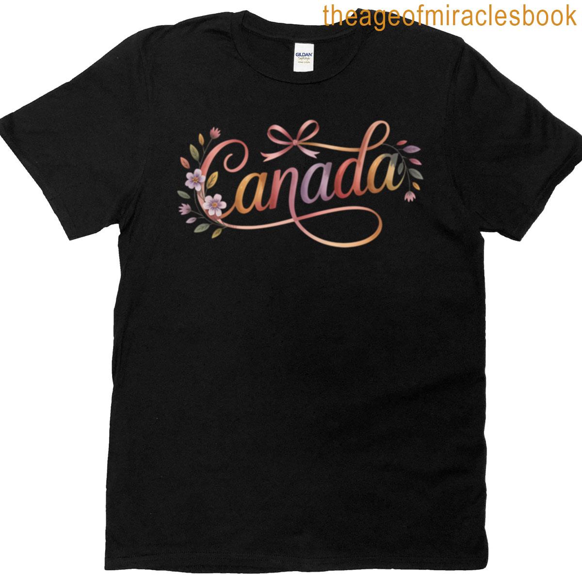 Canada Handwritten Pastel Script Artwork T-shirt