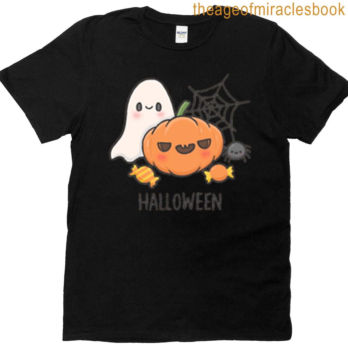 Cute Ghost Candy Halloween Graphic T-shirt