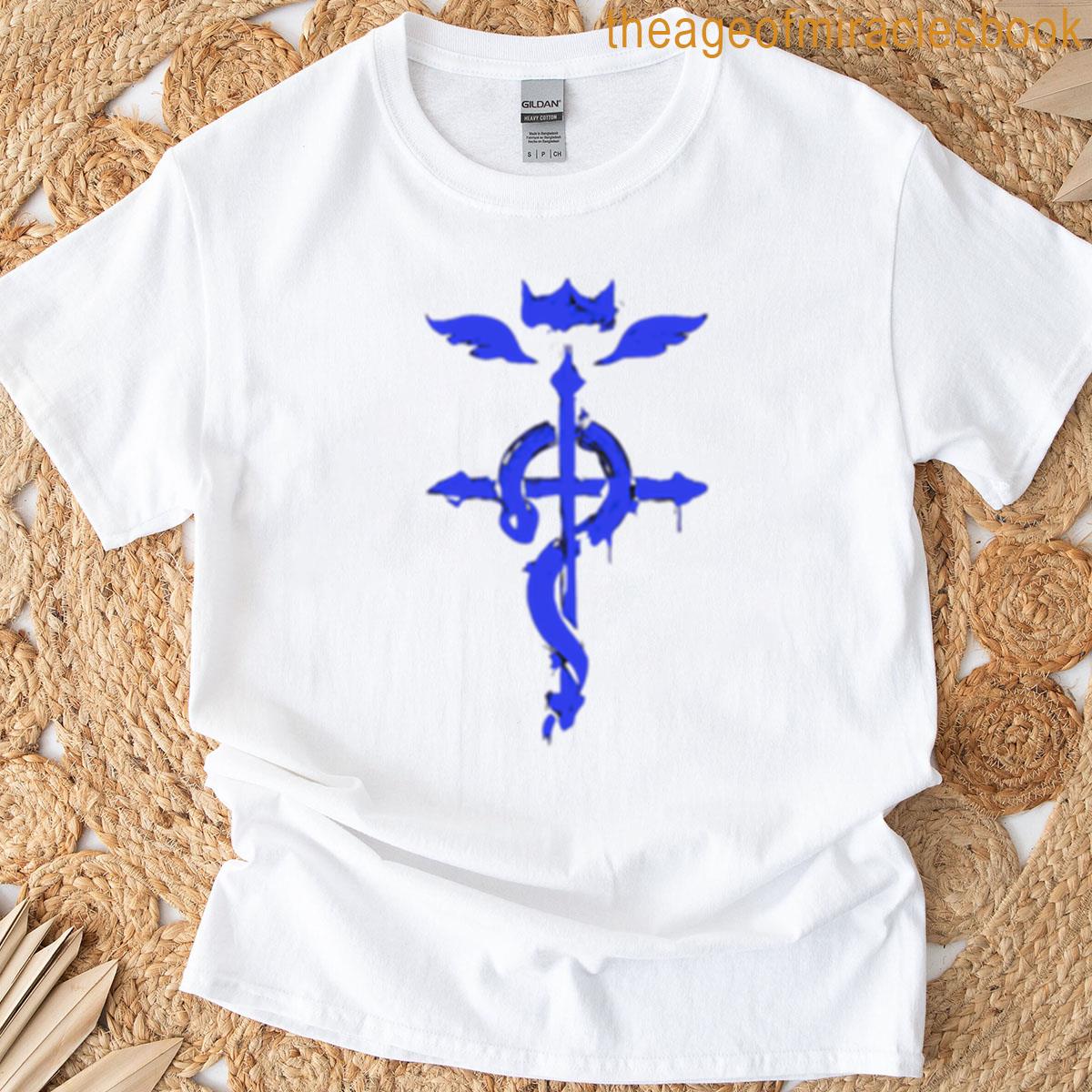 Flamels Cross Fullmetal Alchemist – Blue Version Oversized T-shirt