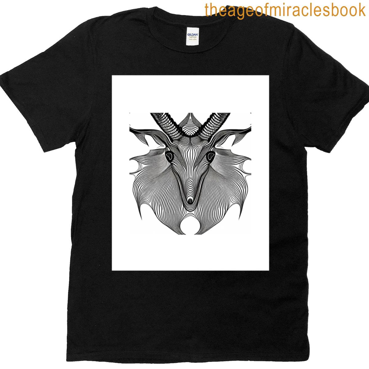 Striped Deer Graphic T-shirt