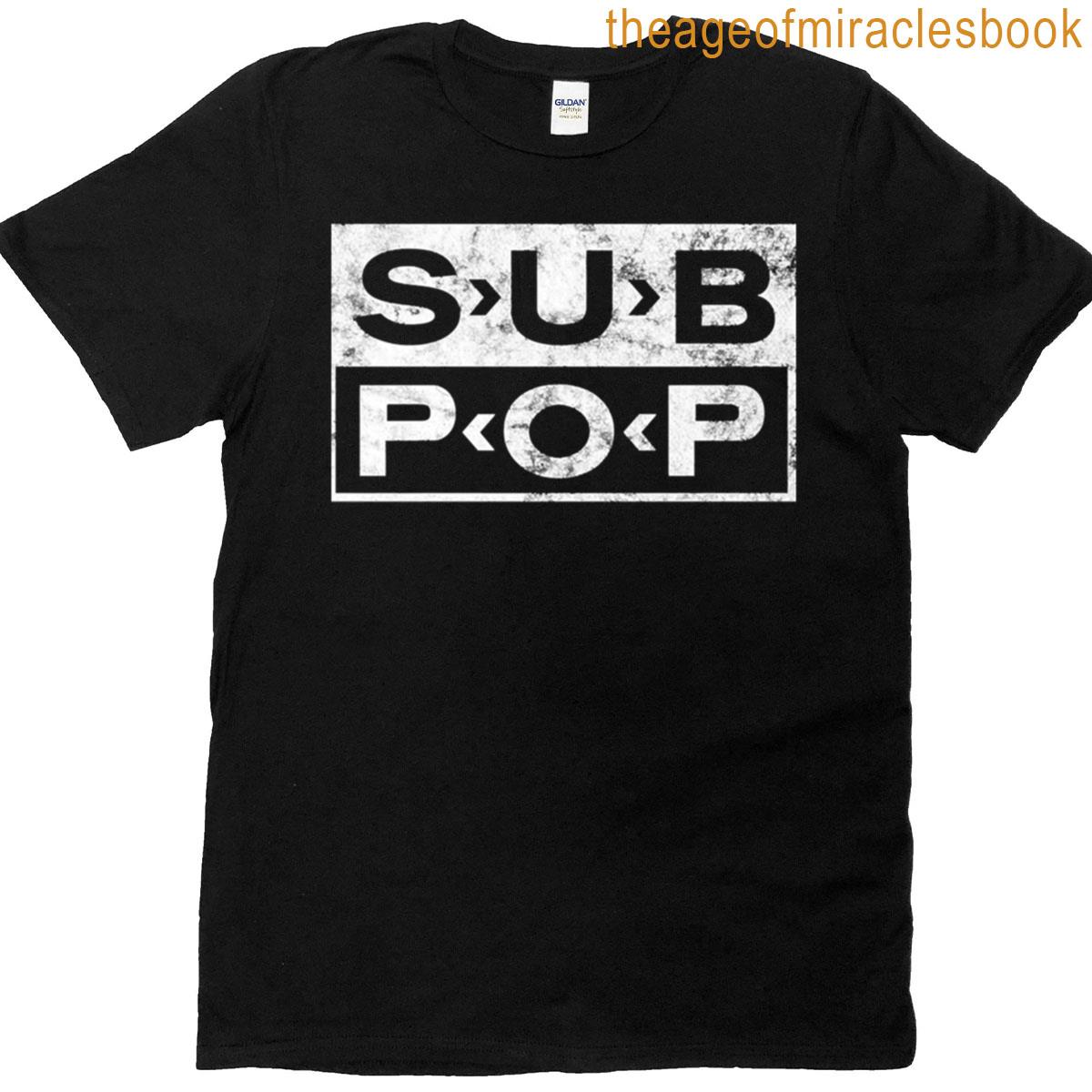 Sub Pop Records Distressed Logo Print T-shirt