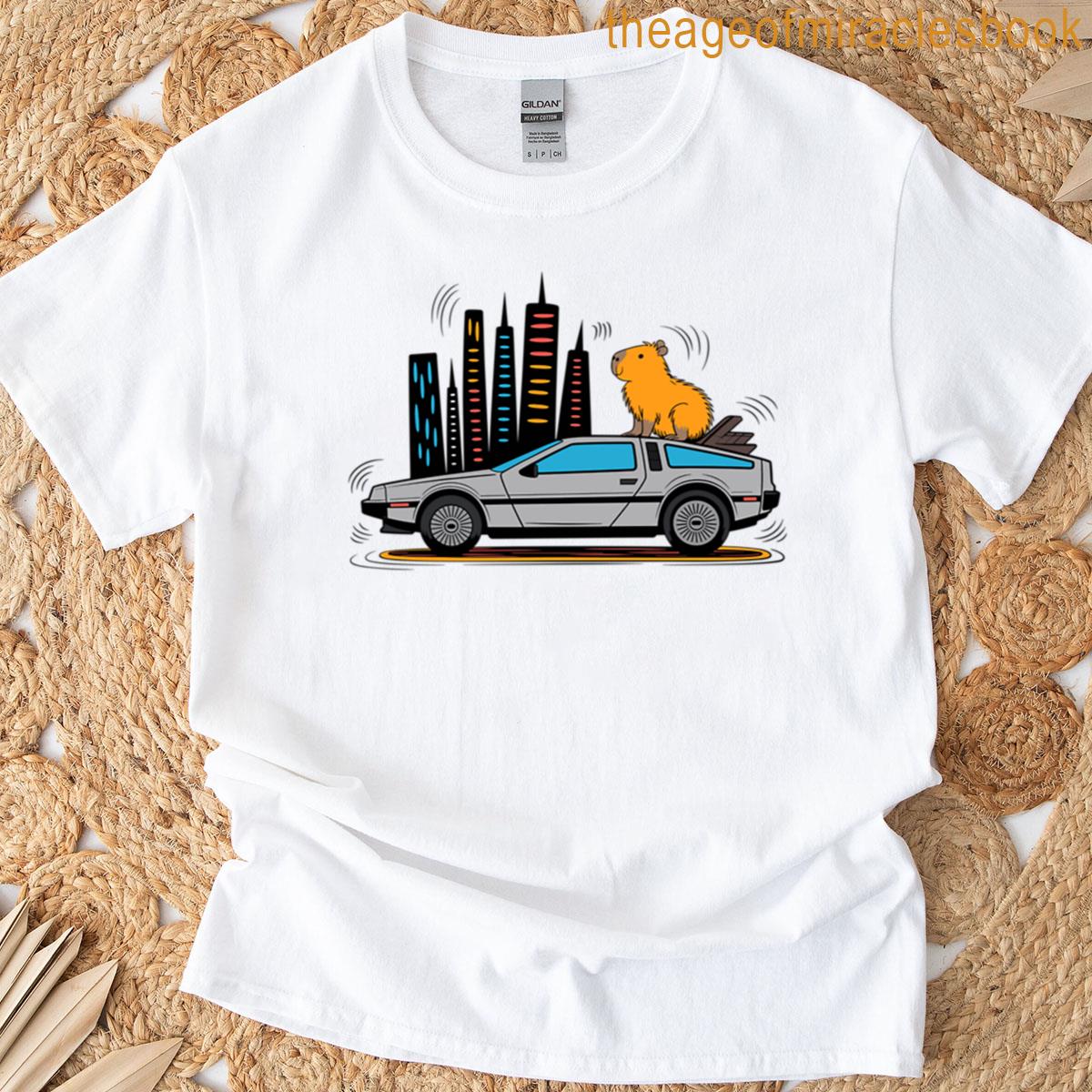 Vintage Car Capybara Fun T-shirt