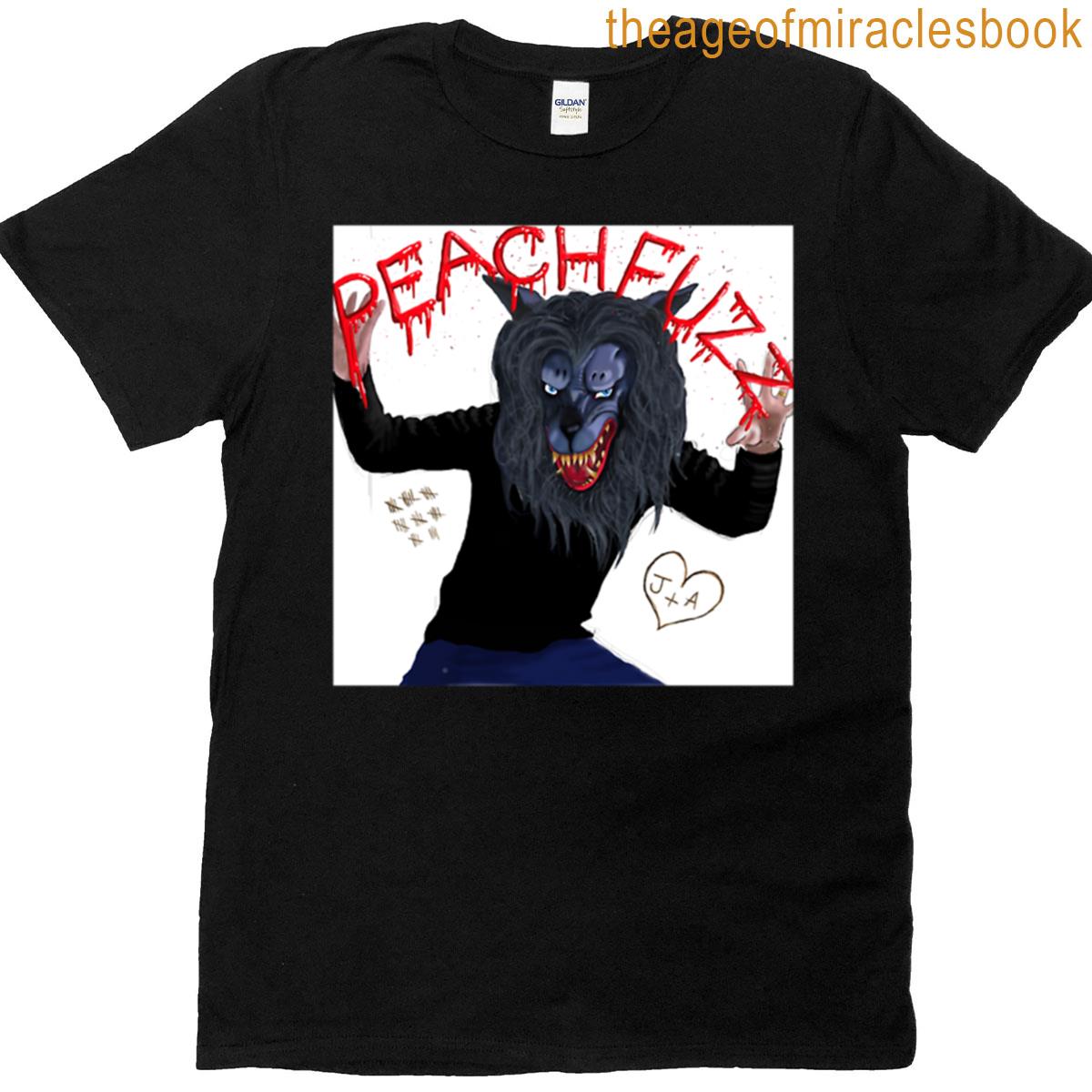 Creep – Peachfuzz Werewolf Mask Pose T-shirt