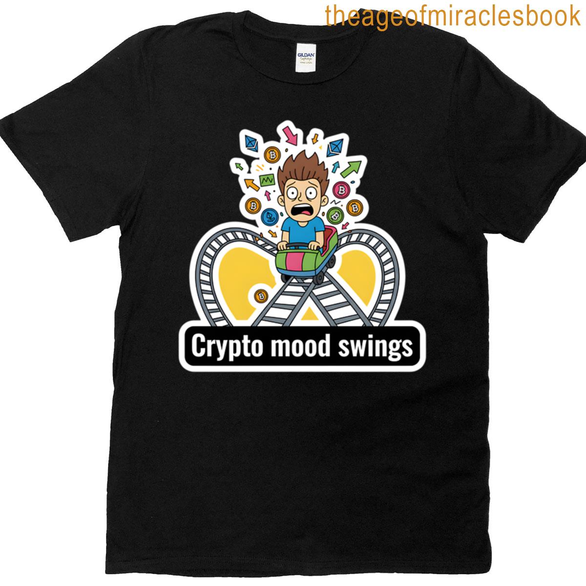 Crypto Mood Swings – Rollercoaster Bitcoin Meme T-shirt