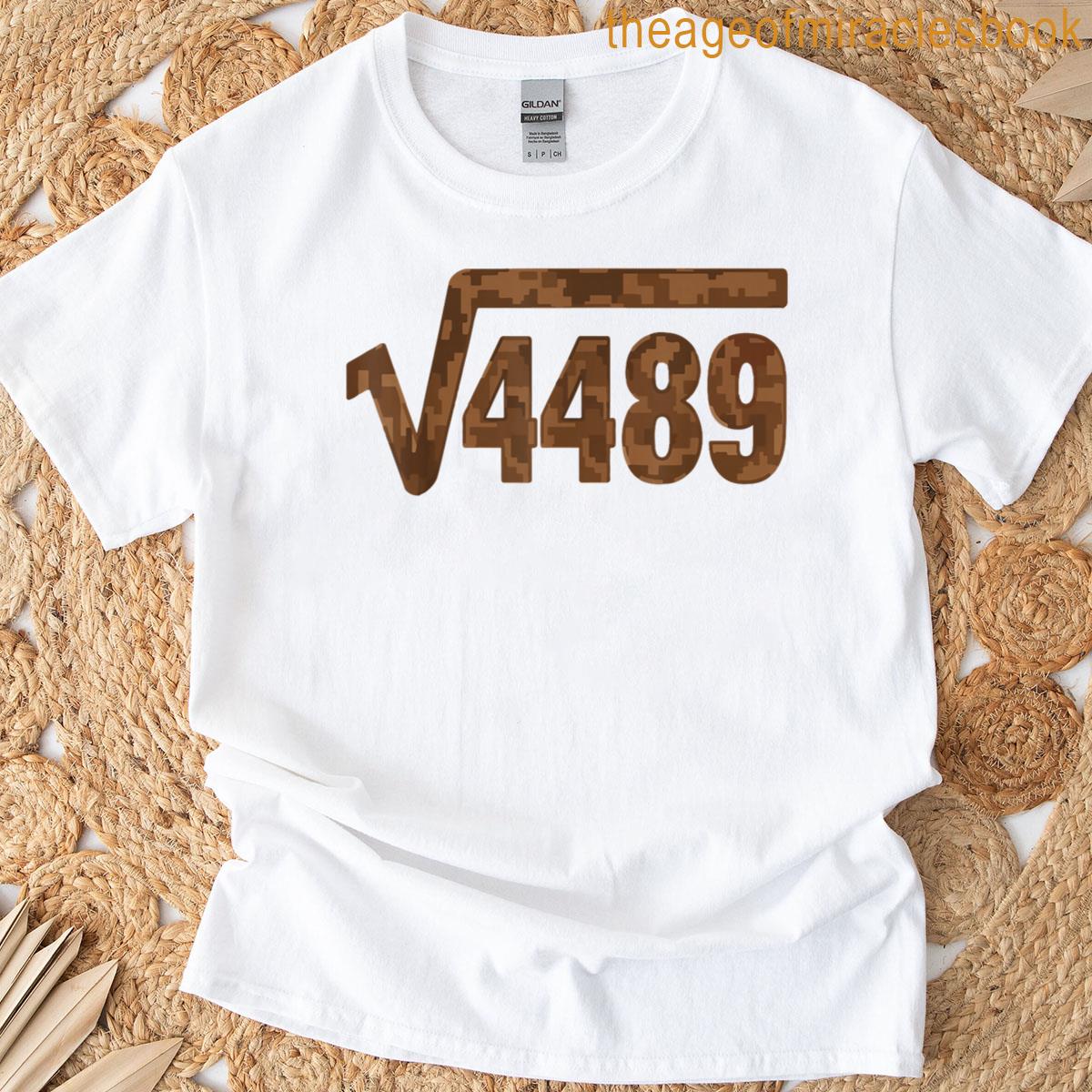 Funny 67 Square Root Nerdy Math Camo T-shirt
