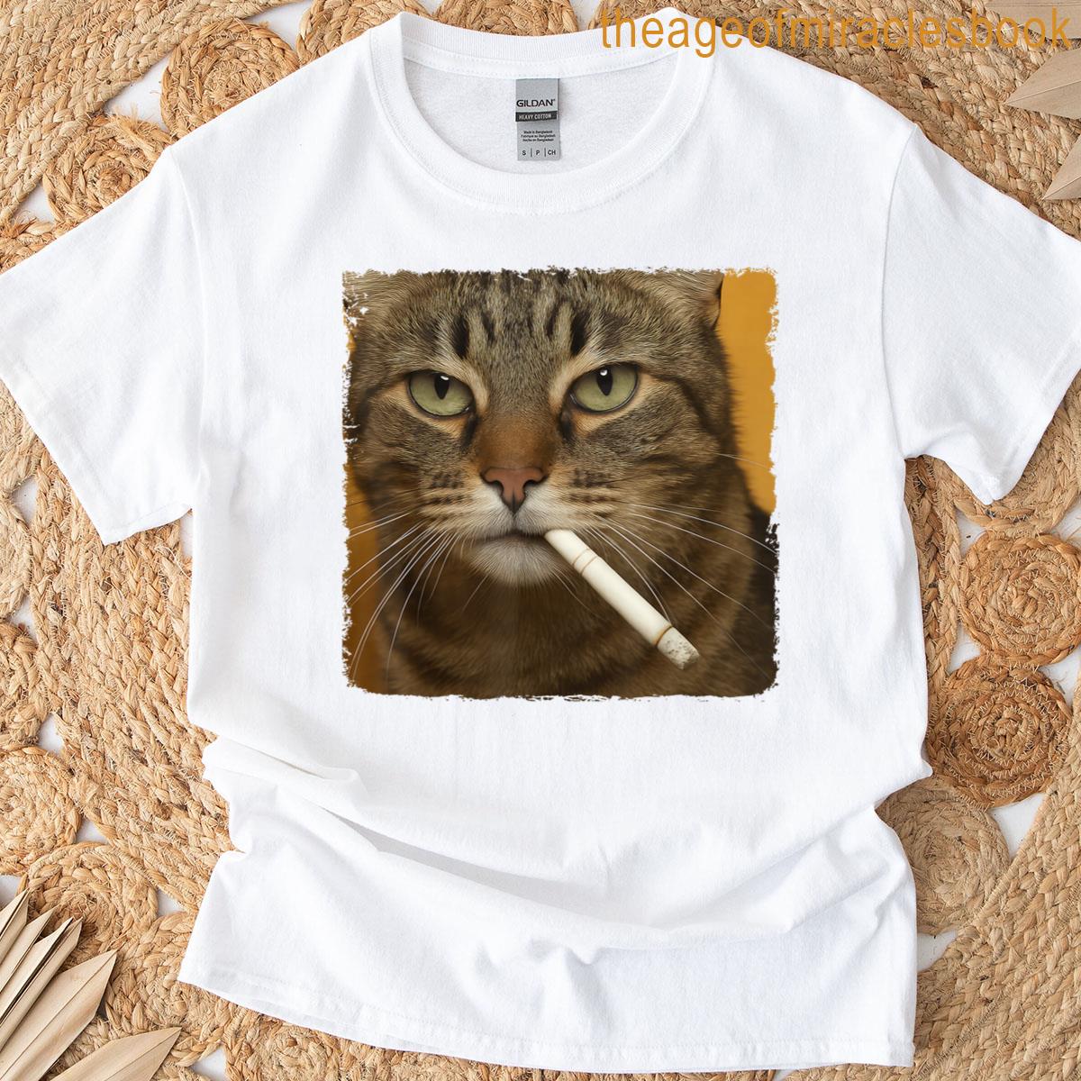 Funny Cat Smoking For Men T-shirt