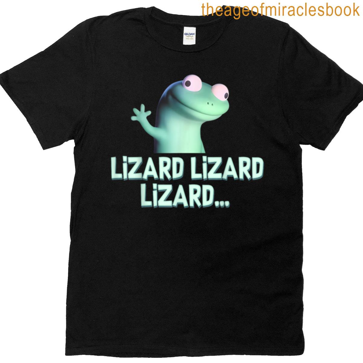 Funny Weirdcore Animal Lizard Lizard Lizard Meme – Derpy Lizard Button T-shirt