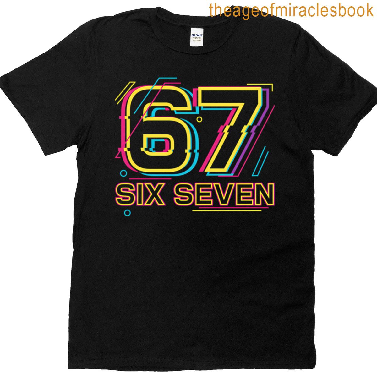 Gen Alpha Six Seven 6 7 Meme Oversized T-shirt