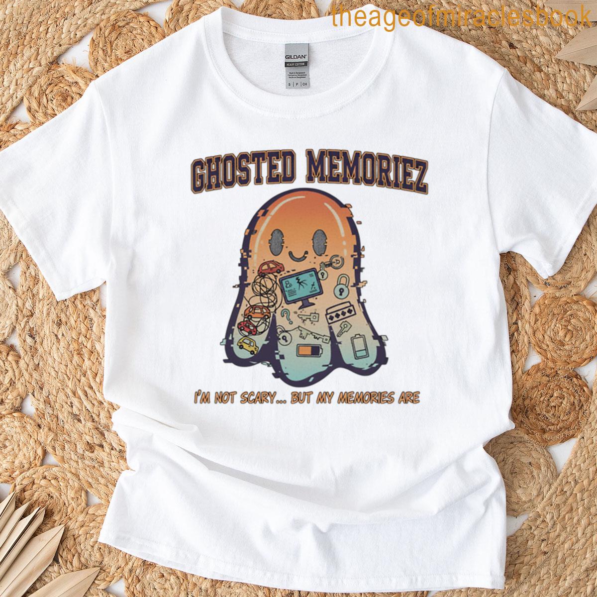 Ghosted Memoriez Retro Tech Funny Glitch Ghost Tee T-shirt