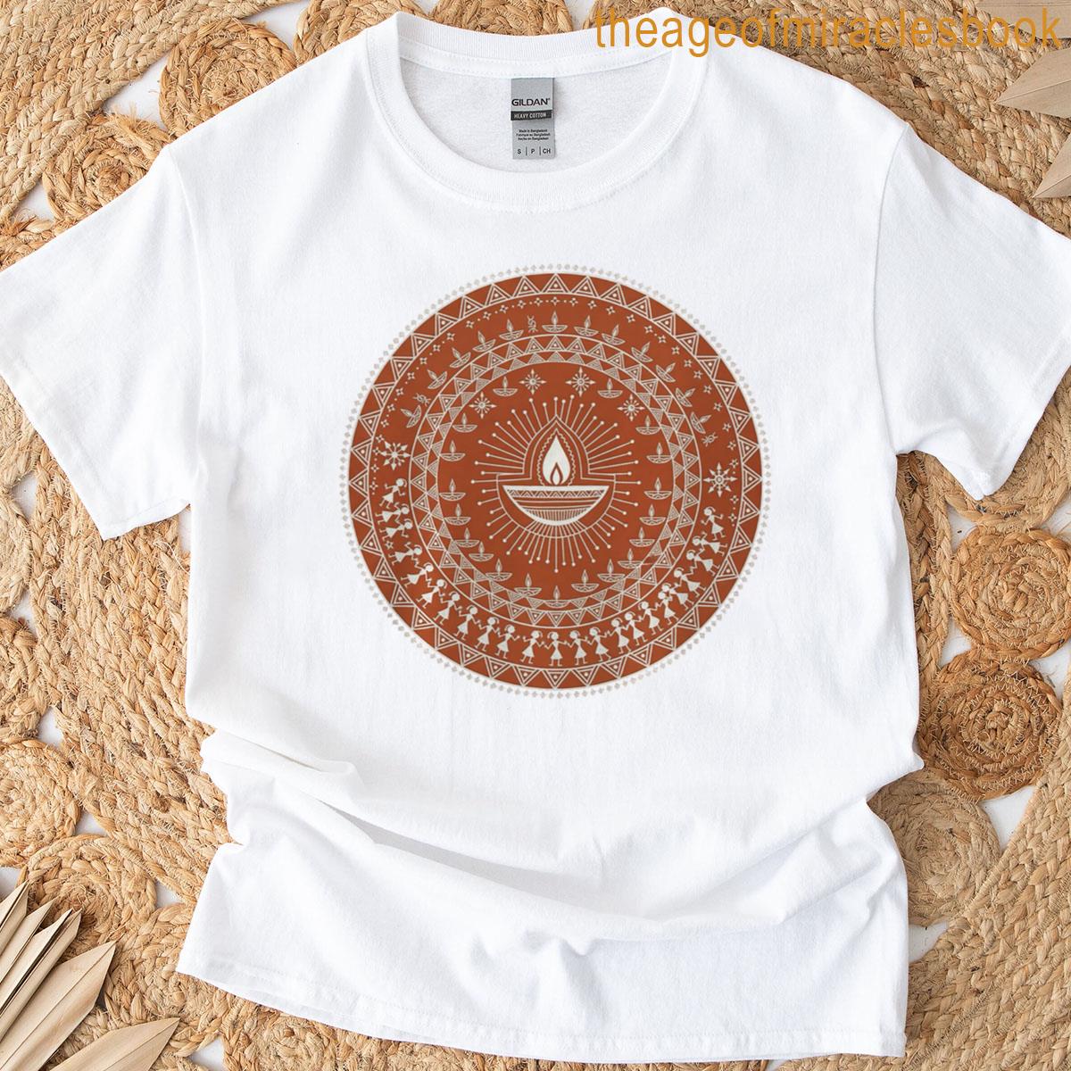 Mandala Warli Diya Premium Tri-blend T-shirt