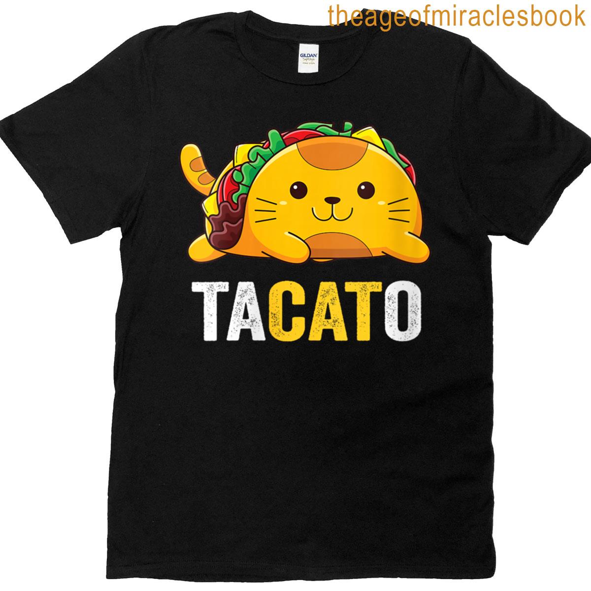 Womens Tacato Taco Cat T-shirt
