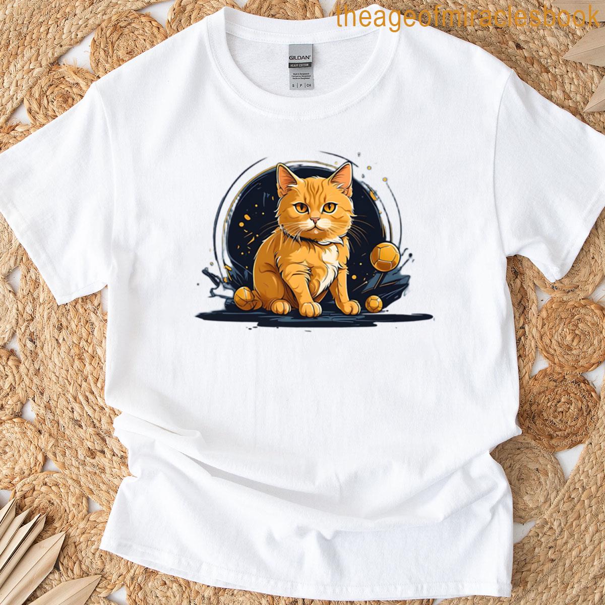 Cat With A Golden Ball T-shirt