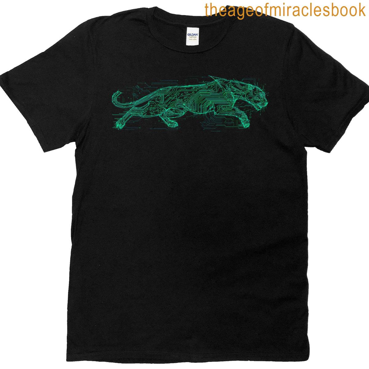 Futuristic Circuit Panther Tee – Tech Cat T-shirt