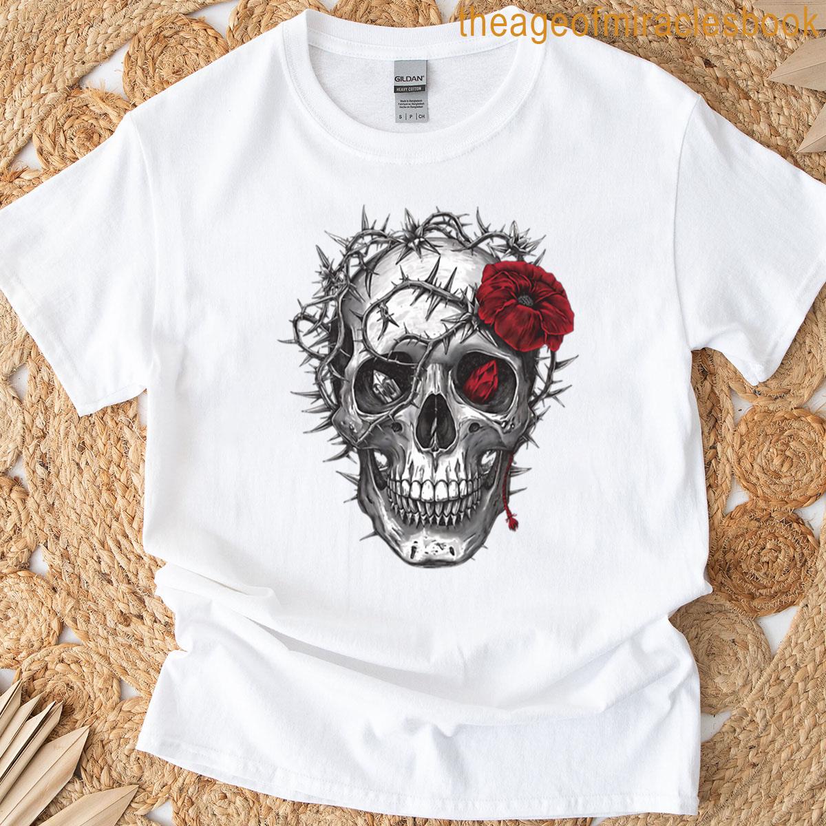 Gothic Skull Thorn Crown Tee Art T-shirt