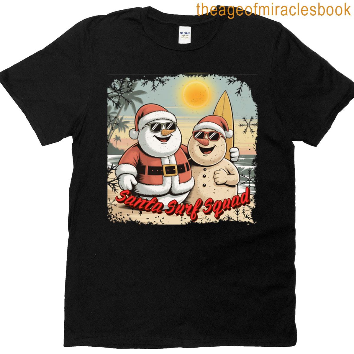 Retro Holiday Beach Snowmen T-shirt