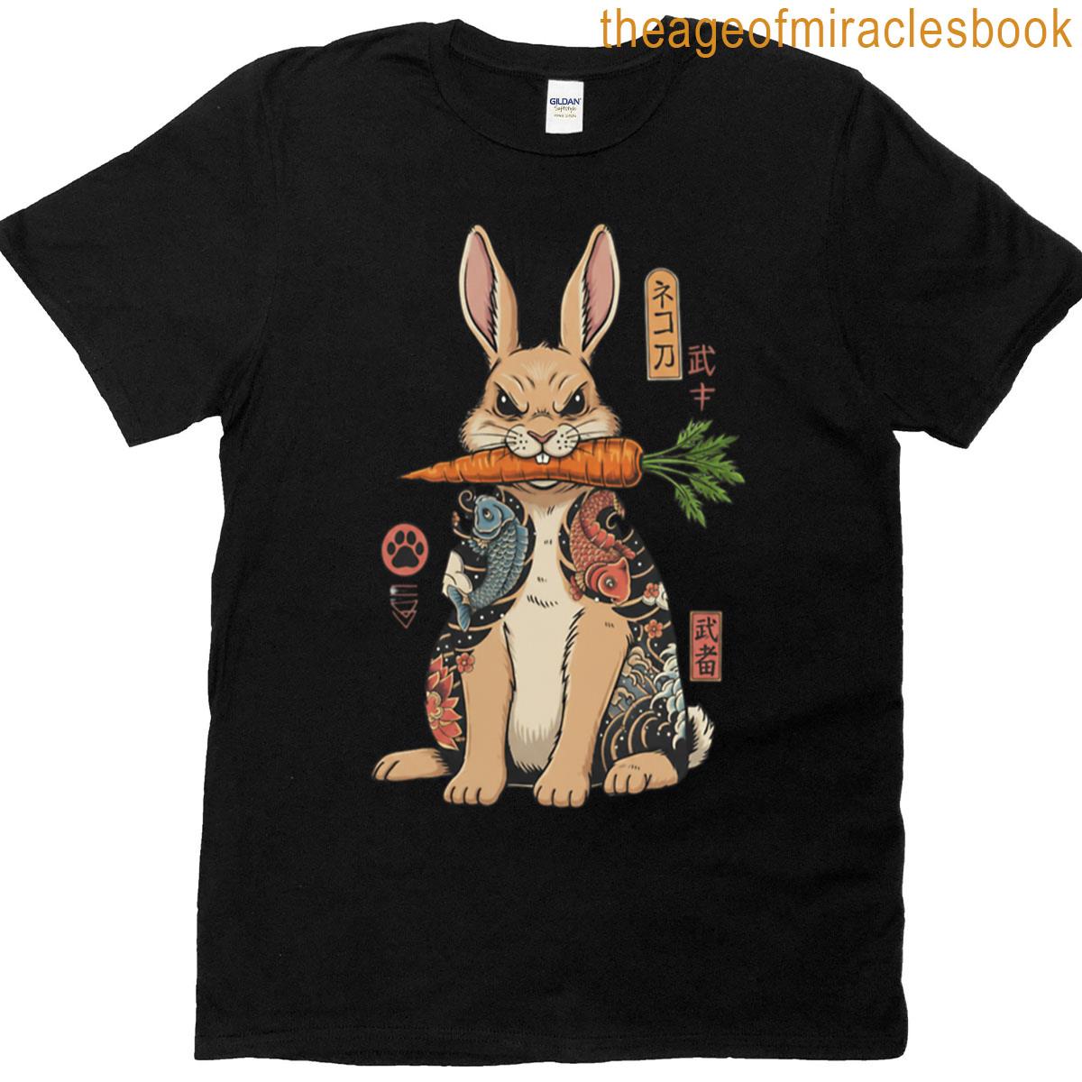 Samurai Rabbit With Carrot T-shirt