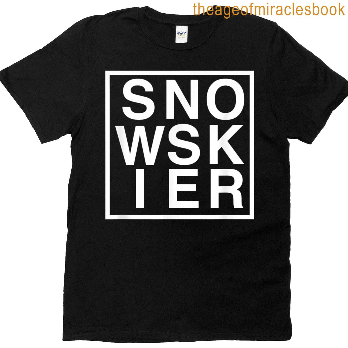 Snow Skier Eyechart Design T-shirt