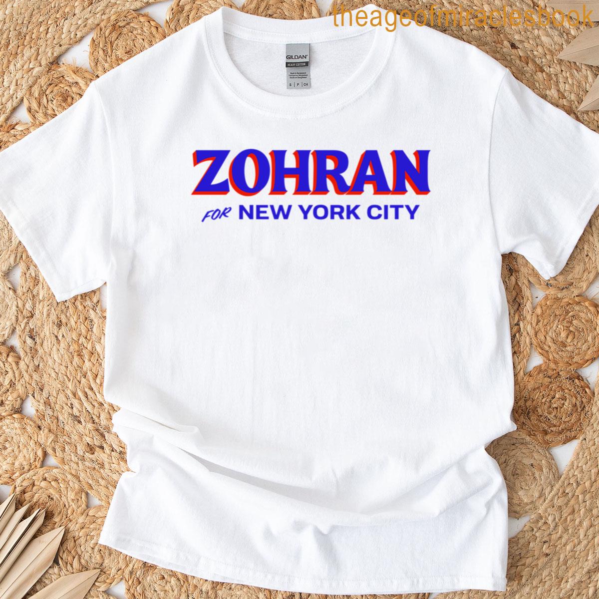 Zohran For Nyc Mayor – Blue Text T-shirt