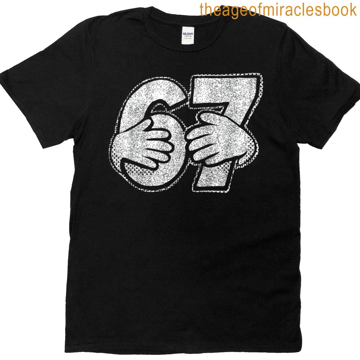 67 6 7 Hands Comic Style T-shirt 67 6 7 Hands Comic Style T-shirt