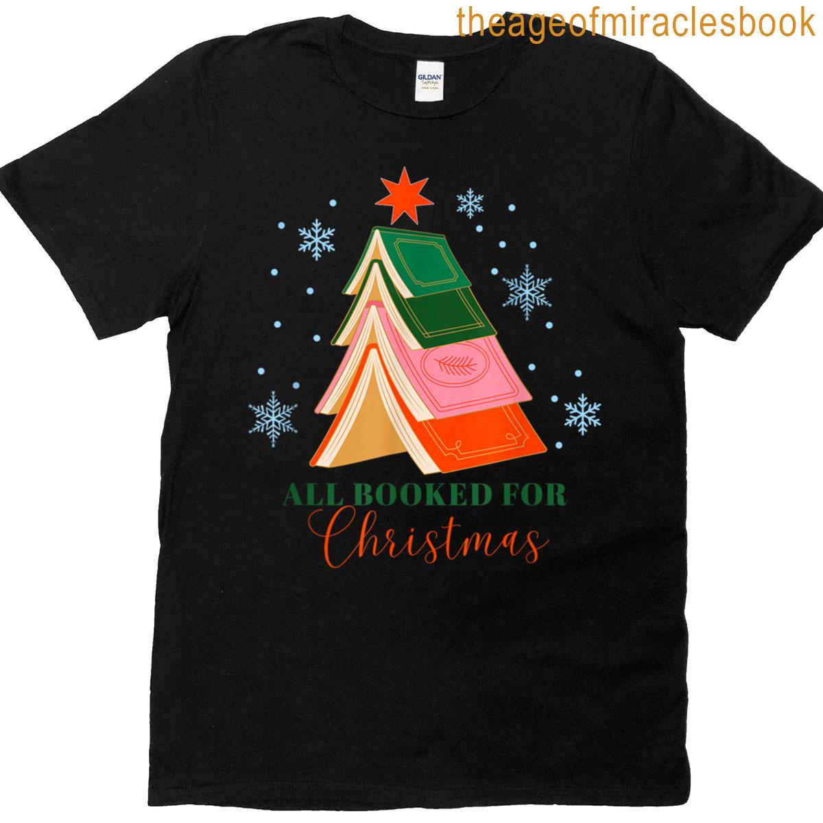 All Booked For Christmas – Tree T-shirt