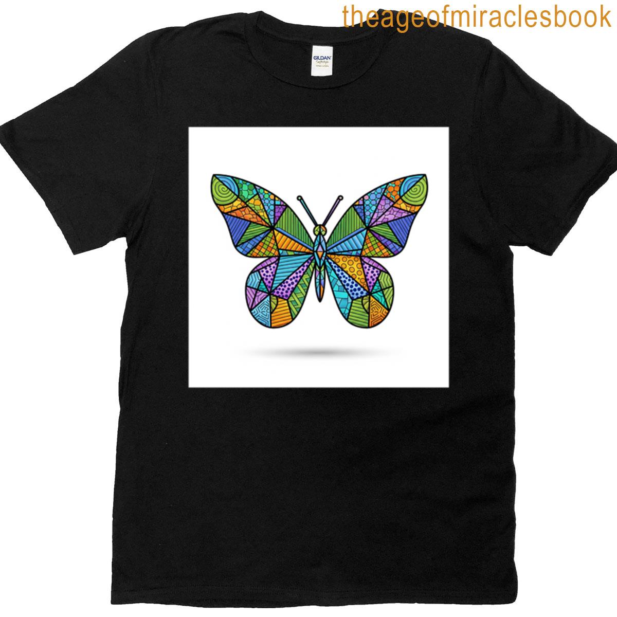 Butterfly Formed With Geometric Patterns T-shirt