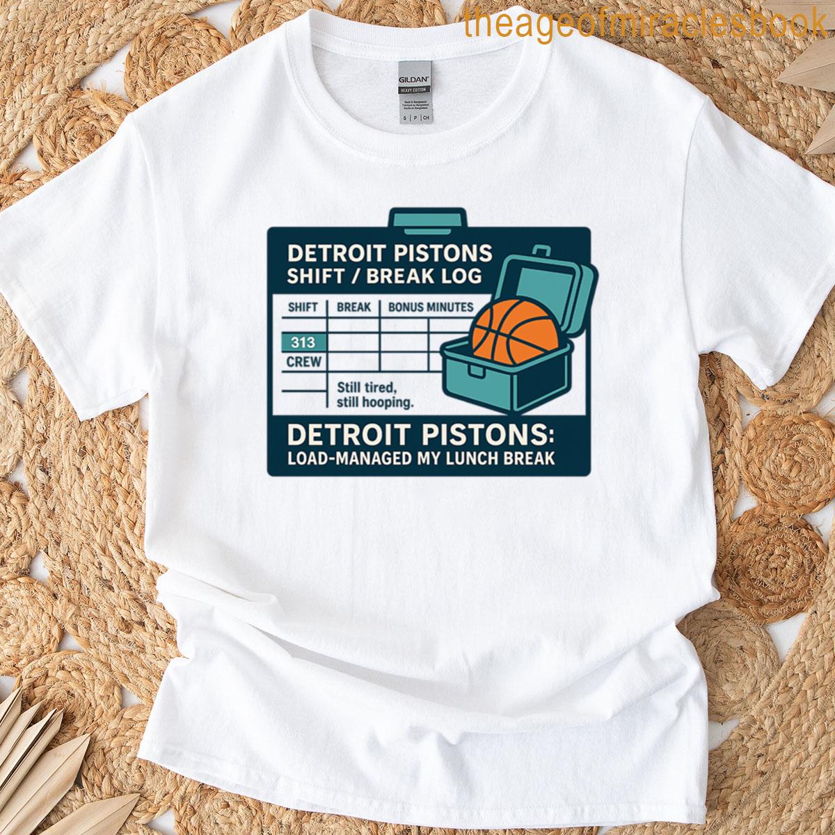 Detroit Pistons Break Log Load-managed Lunch T-shirt