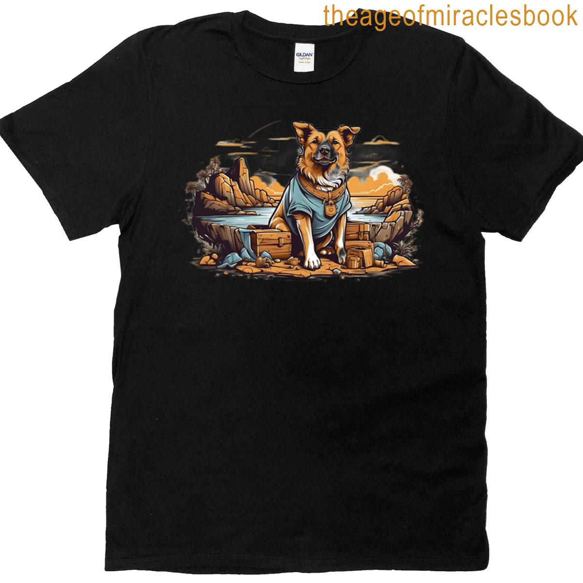 Dog With Hidden Treasure Chest T-shirt