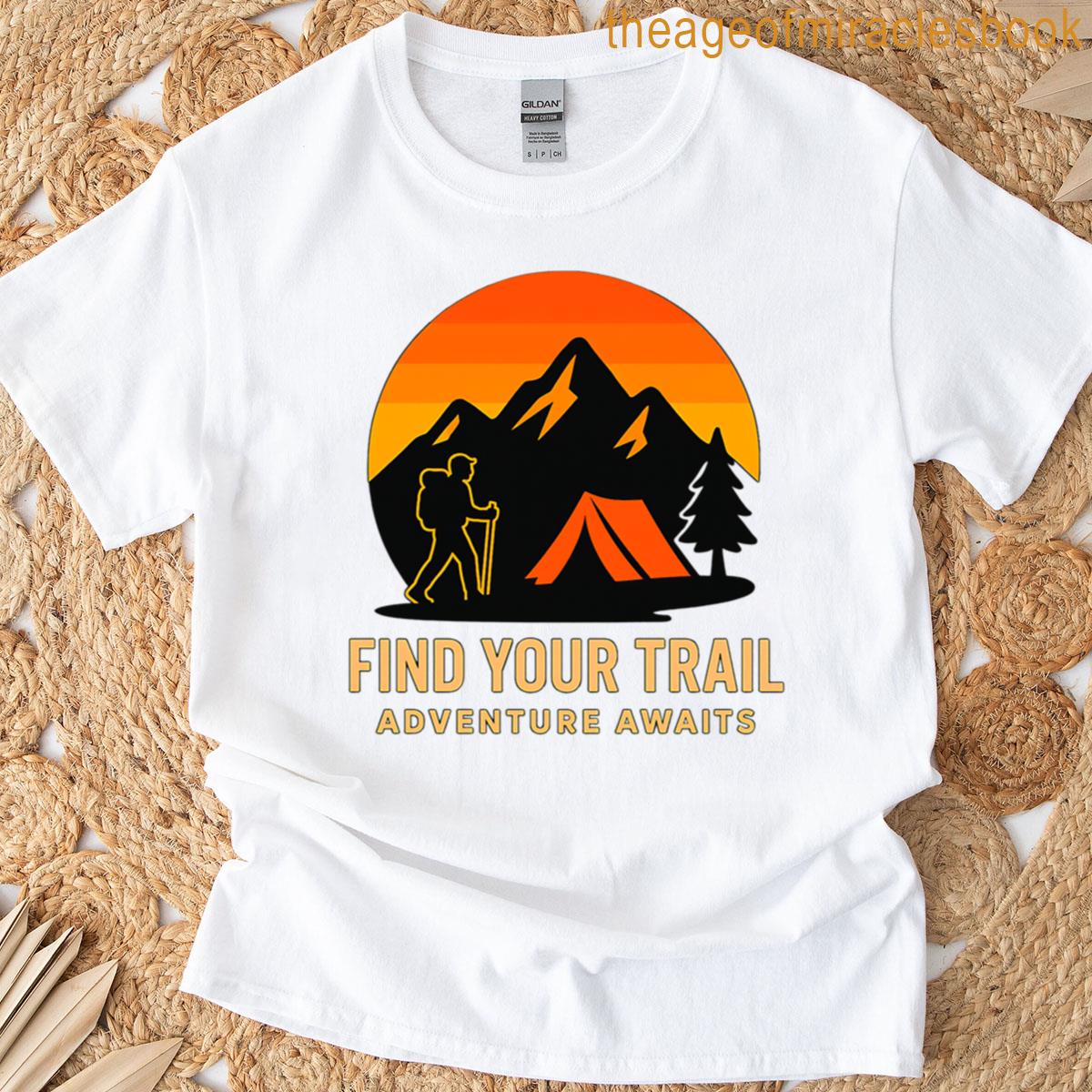 Find Your Trail Sunset Mountain Hike T-shirt