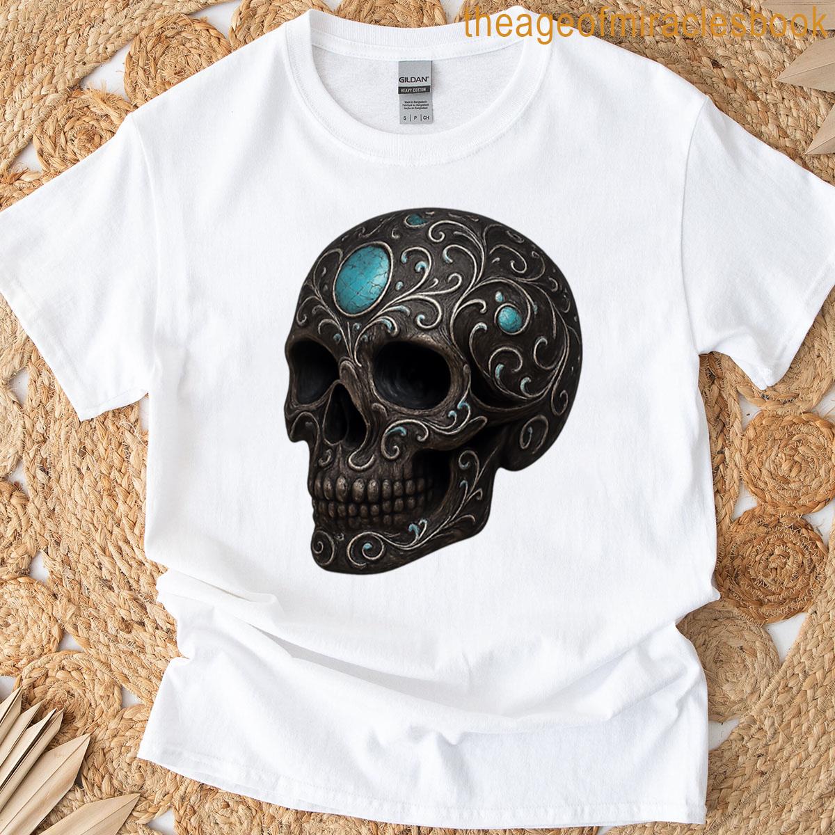 Frosted Ice Skull With Icicle Spikes T-shirt