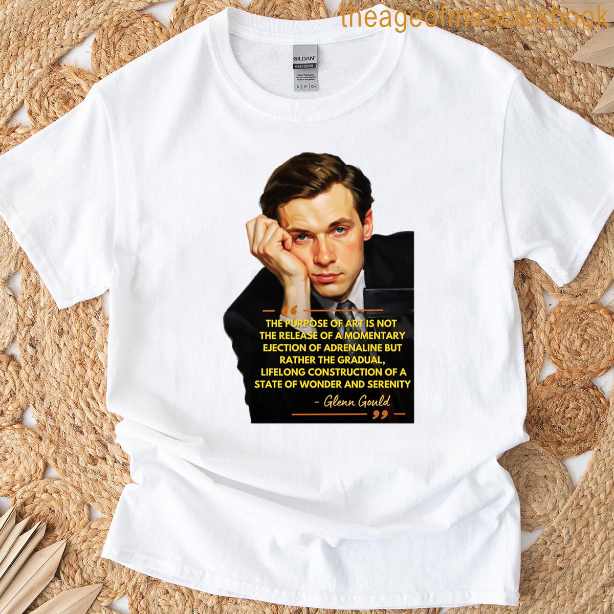 Glenn Gould Painted Effect And Sticker T-shirt