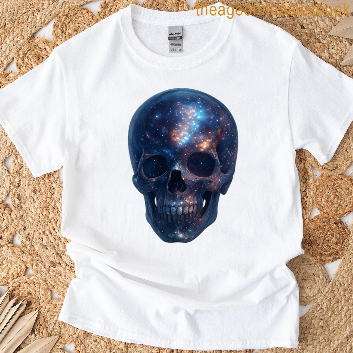 Hyper-realistic Damascus Steel Skull T-shirt