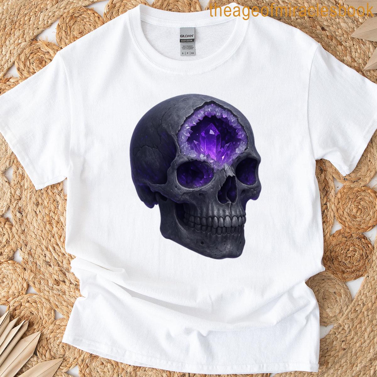 Meteorite Iron Skull Widmansttten Pattern T-shirt