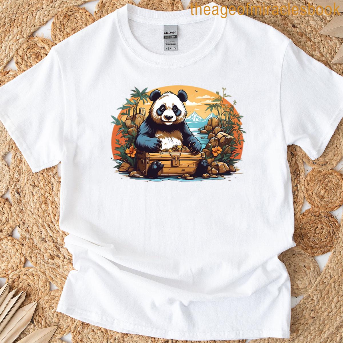 Panda With Hidden Treasure Chest T-shirt