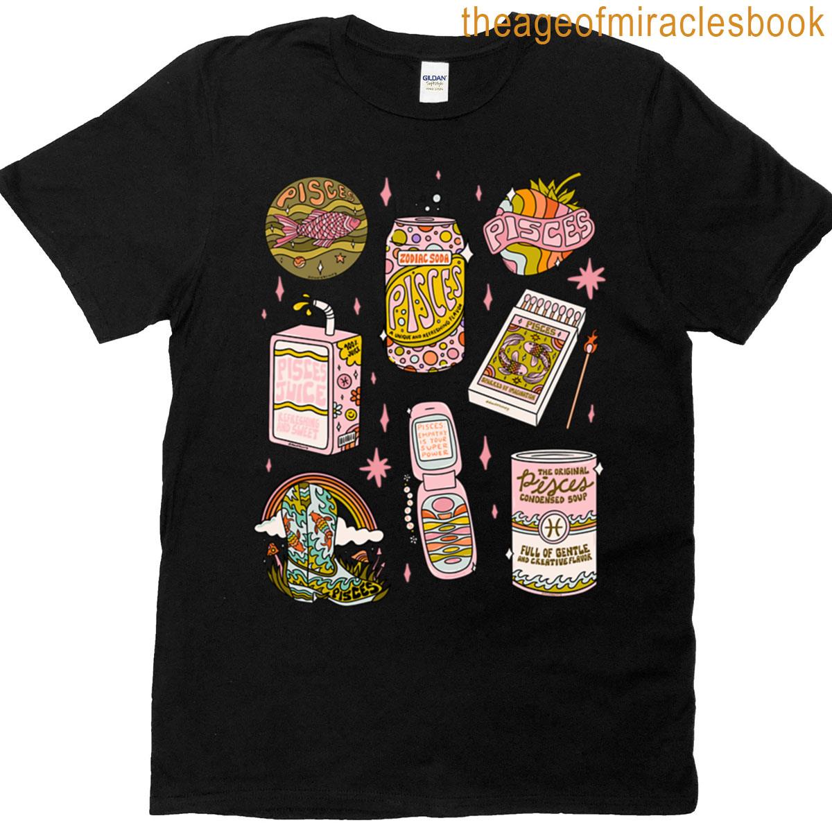 Pisces Tattoo Flash Sheet T-shirt