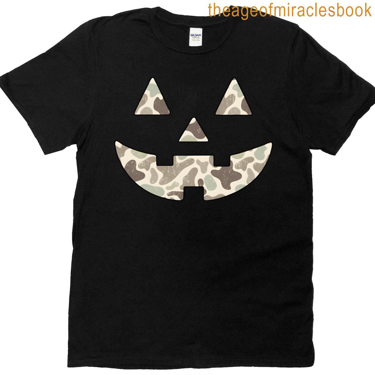 Camo Pumpkin Face T-shirt