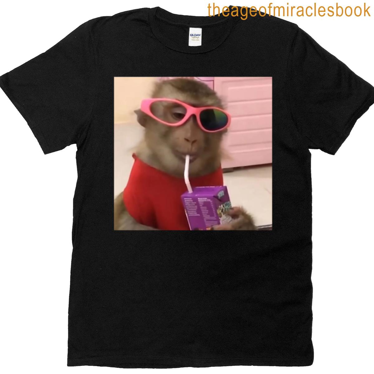 Monkey With Juicebox T-shirt