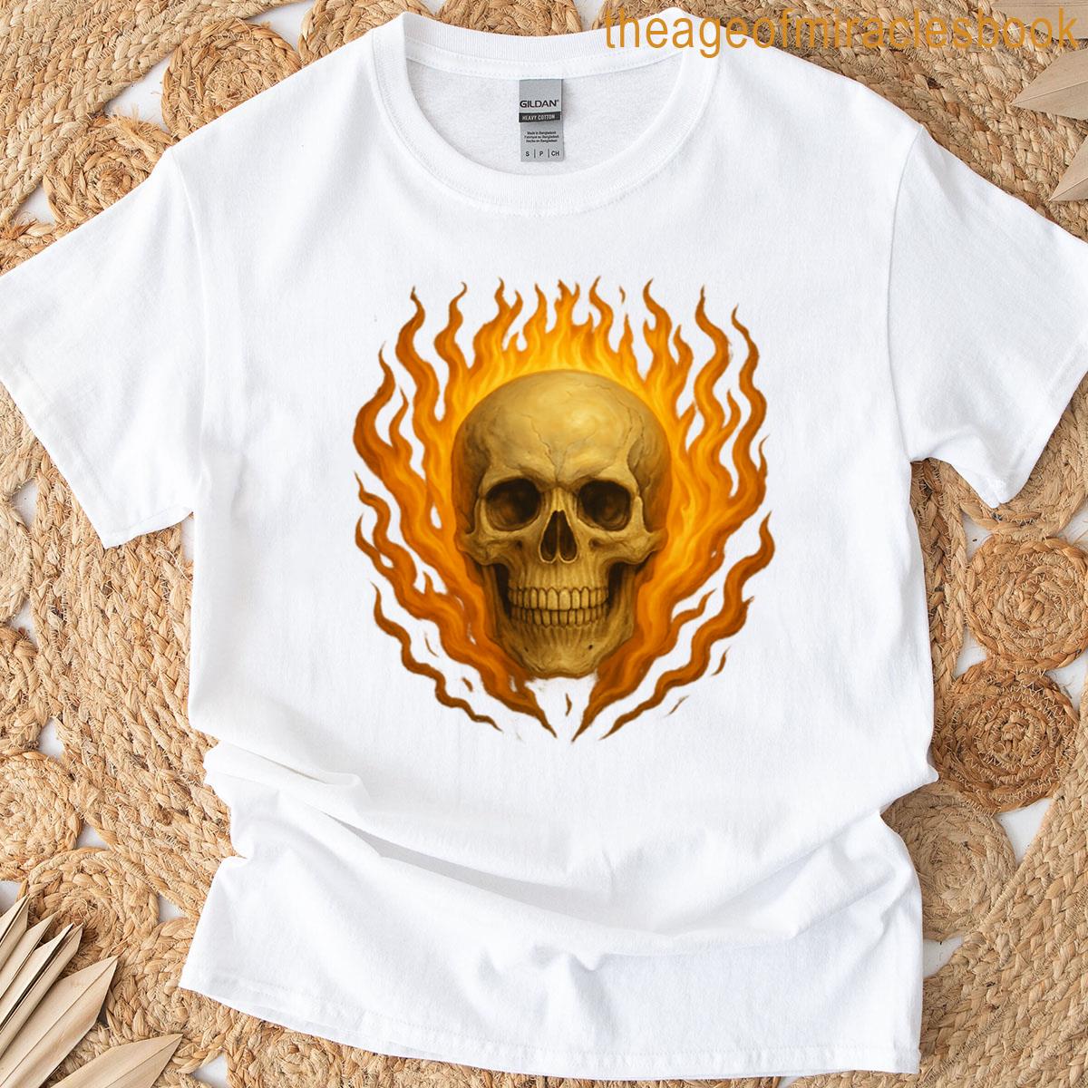 Skull With Night Blossoms T-shirt
