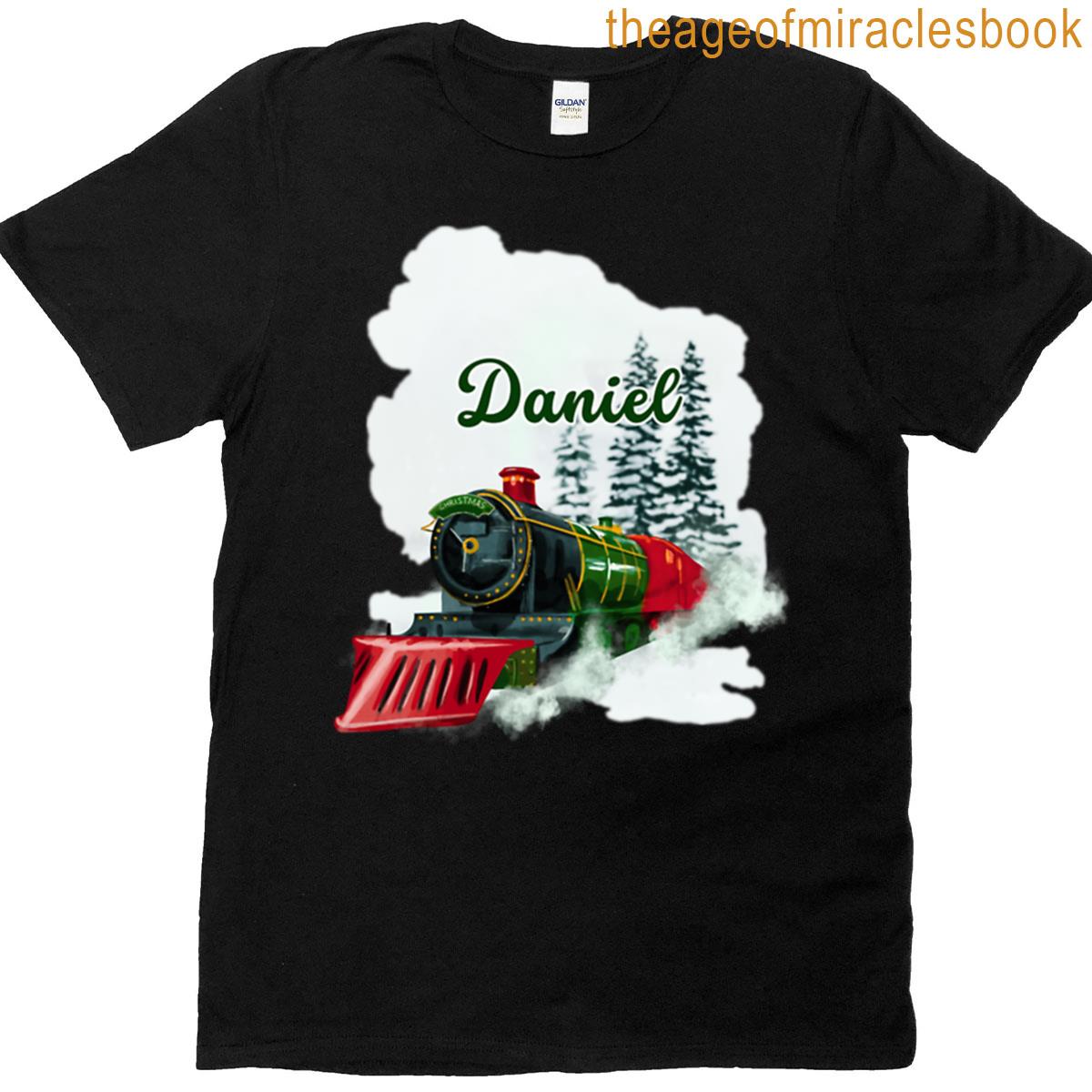 Daniel – Watercolor Christmas Train T-shirt