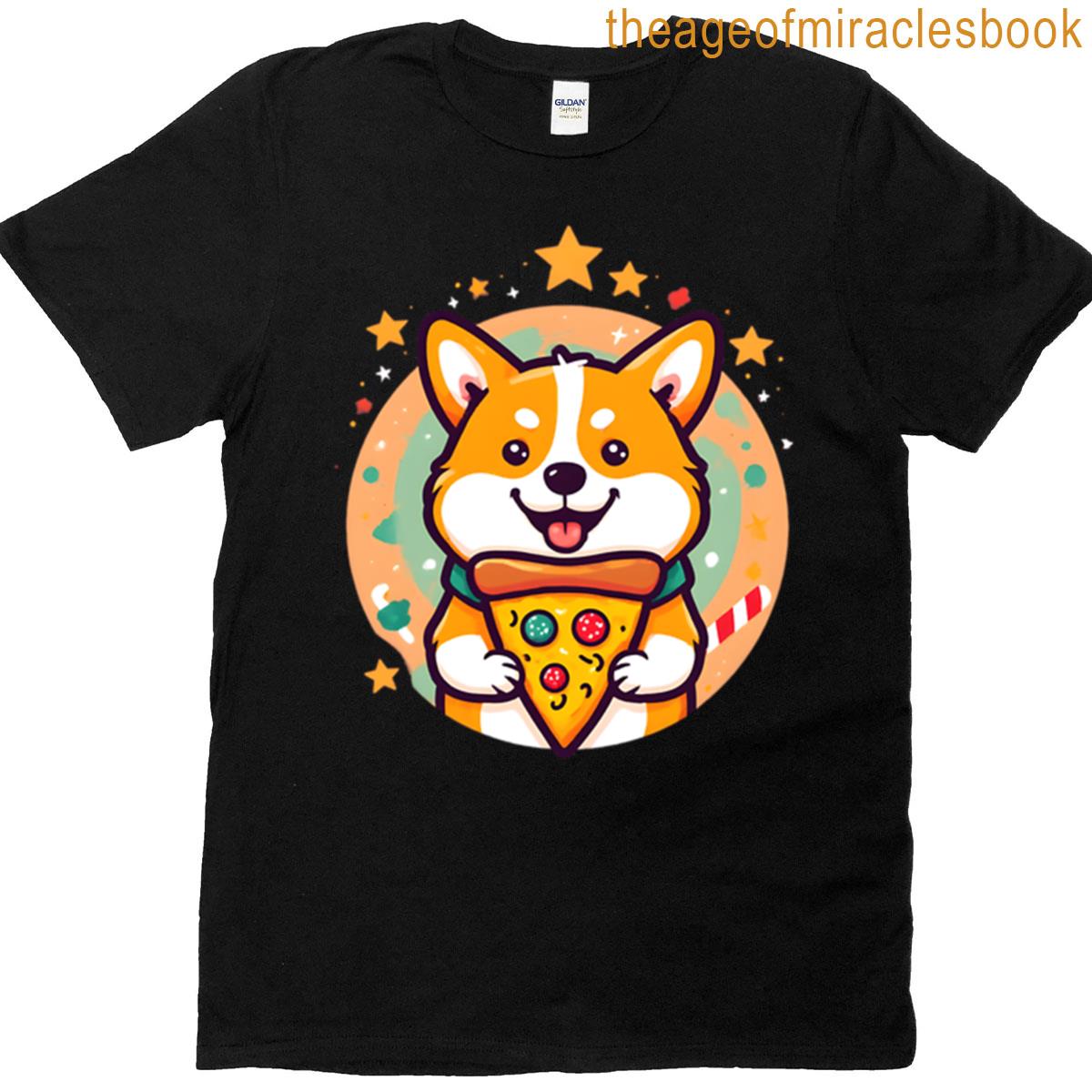 Jolly Pizza Pup Corgi T-shirt