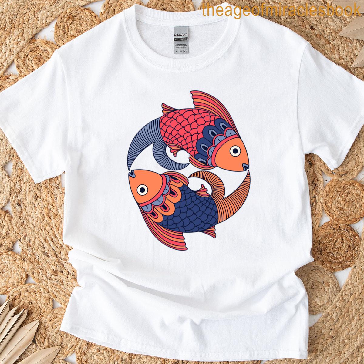 Madhubani Fish Colored T-shirt
